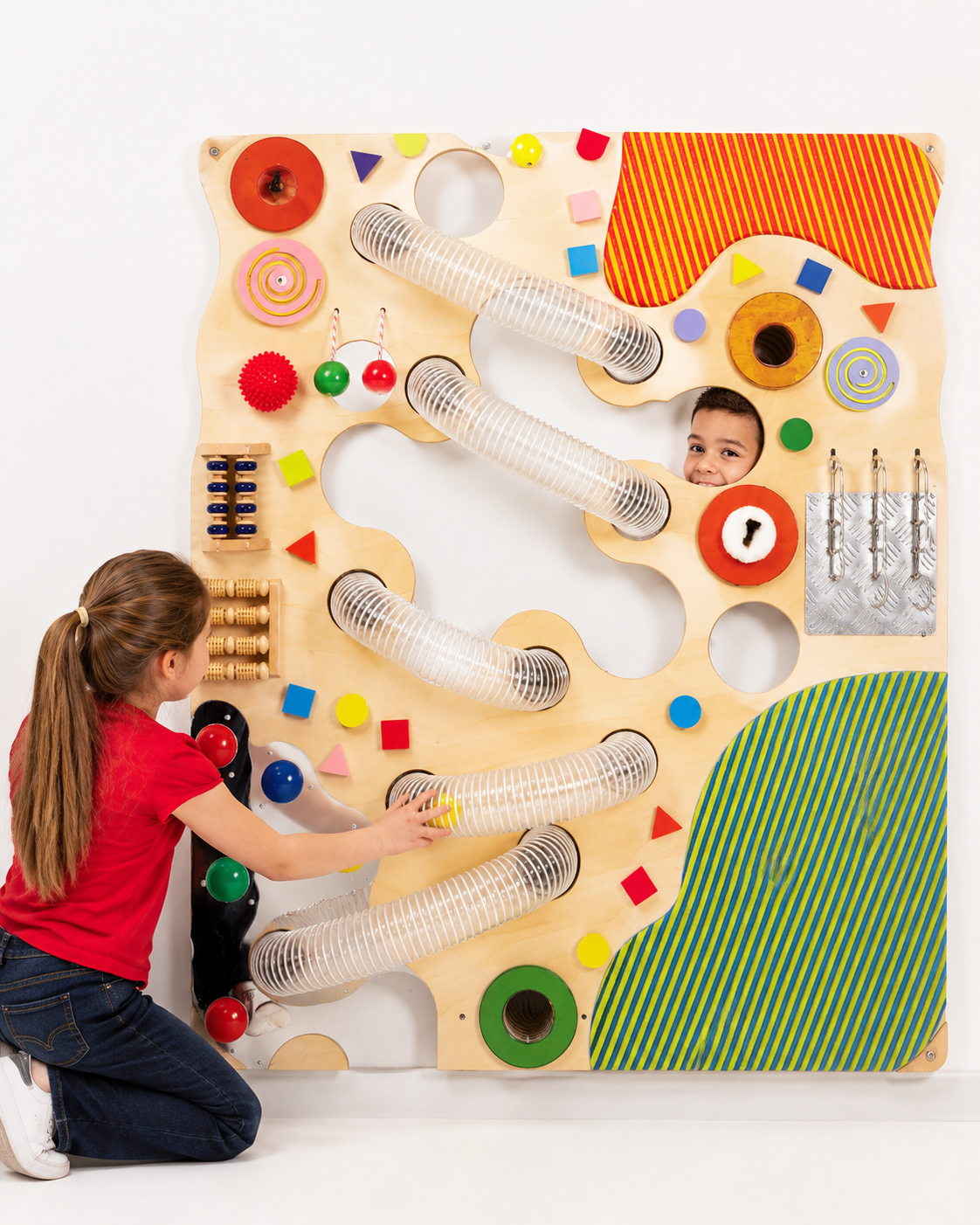 Kids Wooden Sensory Activity Wall Play Board