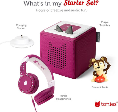 Tonies Toniebox Purple Starter Set with Creative Tonie