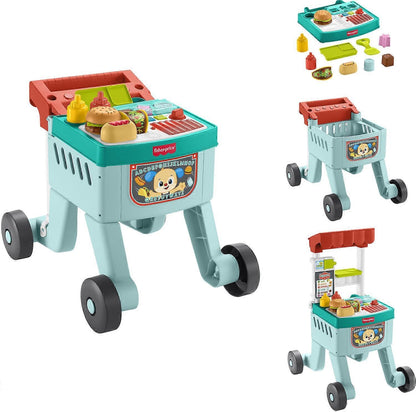 Baby 4-in-1 Learning Walker with Food Basket Play Set