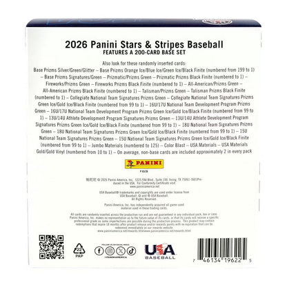 2026 Panini Stars & Stripes Prizm Baseball Mega Box