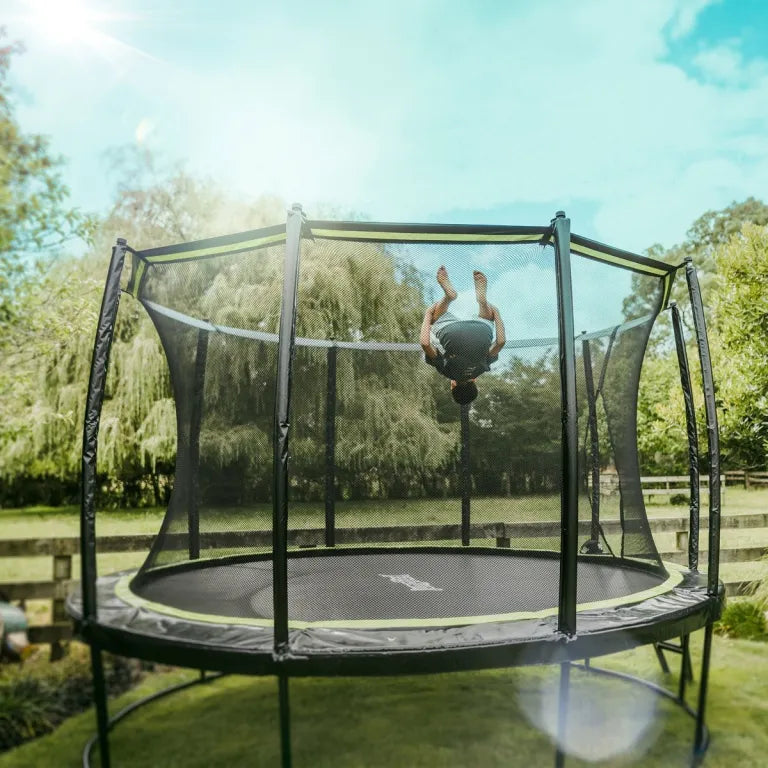 JumpFlex Hero Round Outdoor Trampoline for Garden & Backyard Use