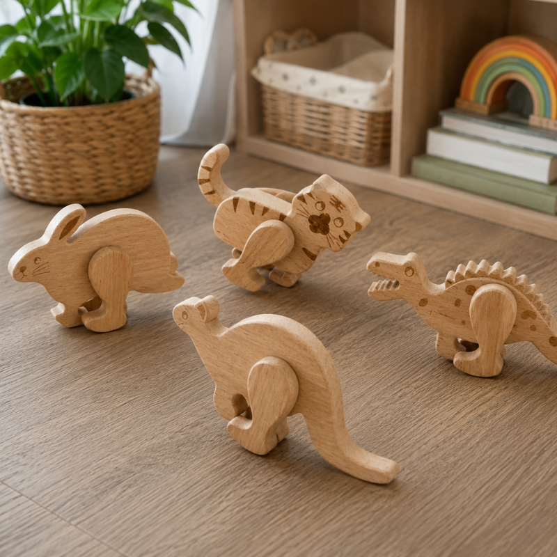 Wooden Animal Ramp Walker Set