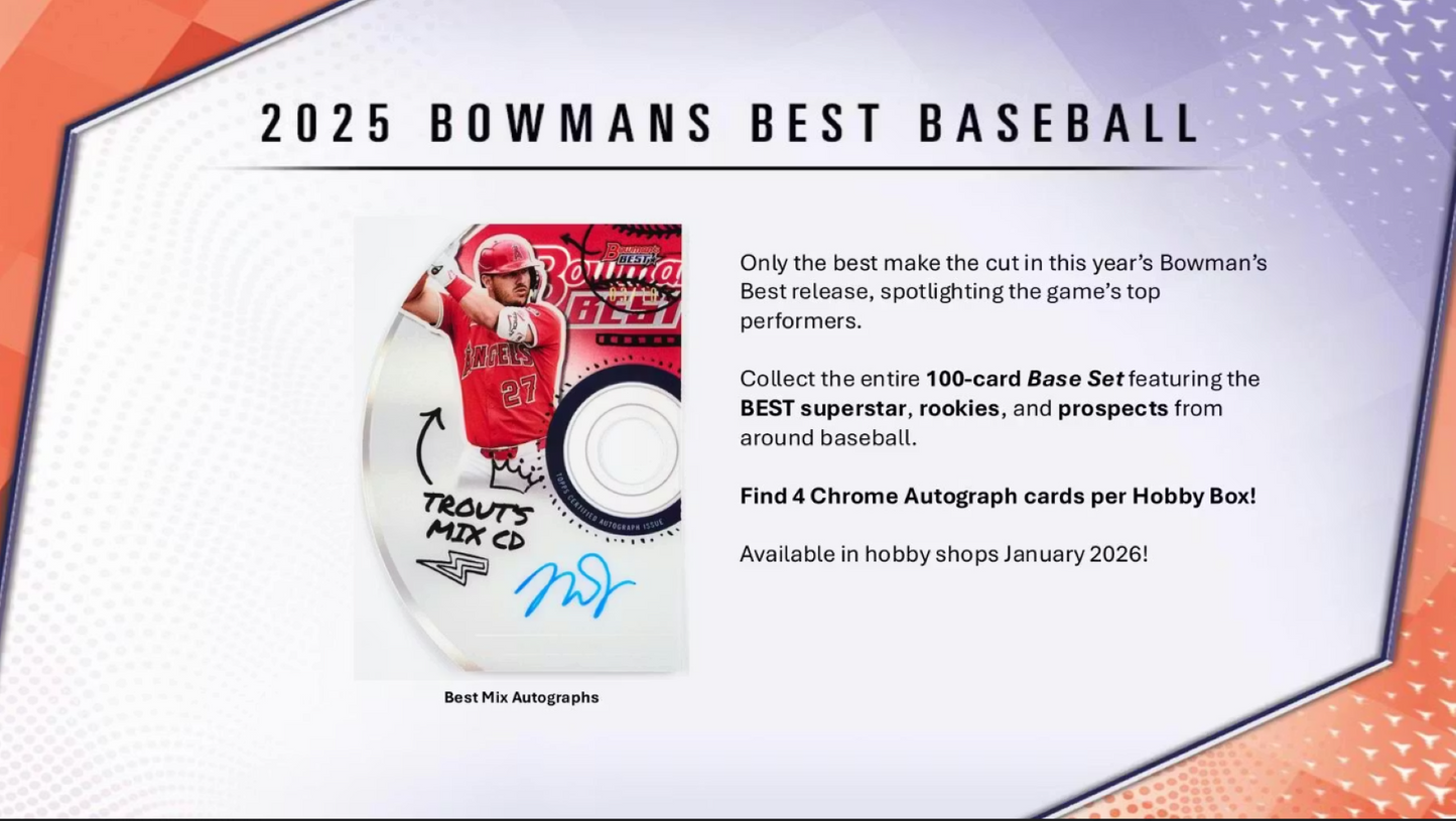 2025 Bowman's Best Baseball Hobby Box