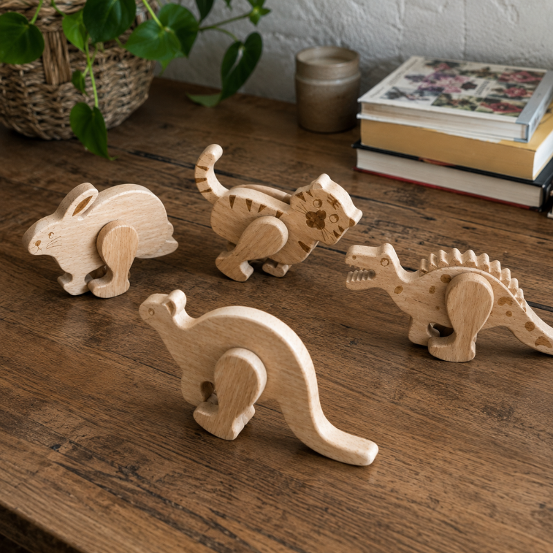 Wooden Animal Ramp Walker Set