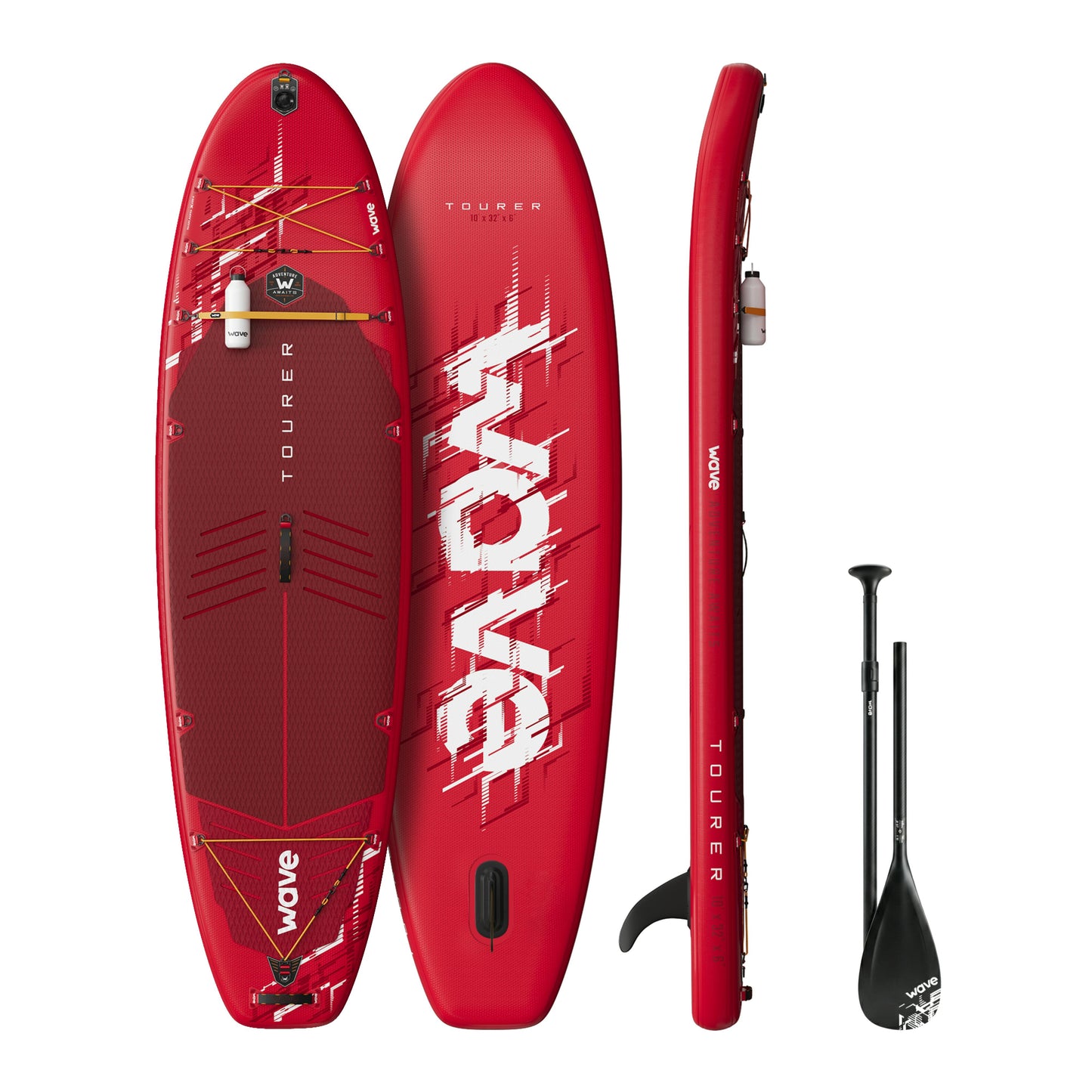 Wave Tourer 3.0 10'3" Inflatable SUP Paddle Board – Red