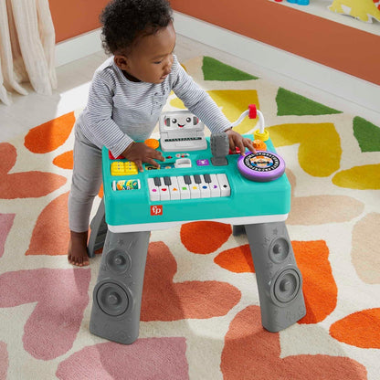 Fisher-Price Lernspaß DJ Spieltisch - Musikalisches Lernspielzeug Mit 3 Klavierspielmodi, Lichtern, Version: Englisch; Italienisch; Portugiesisch; Spanisch, HRB60