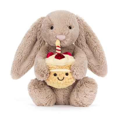 Birthday Beige Bunny Soft Toy