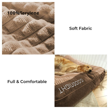 Large Brown Supportive Dog Mattress Bed 3XL