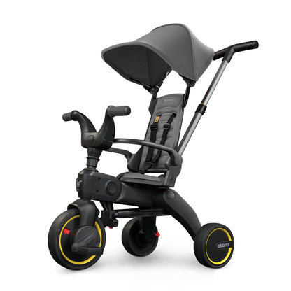 Doona Liki Trike S1 Grey Foldable Toddler Trike with Parent Push Handle