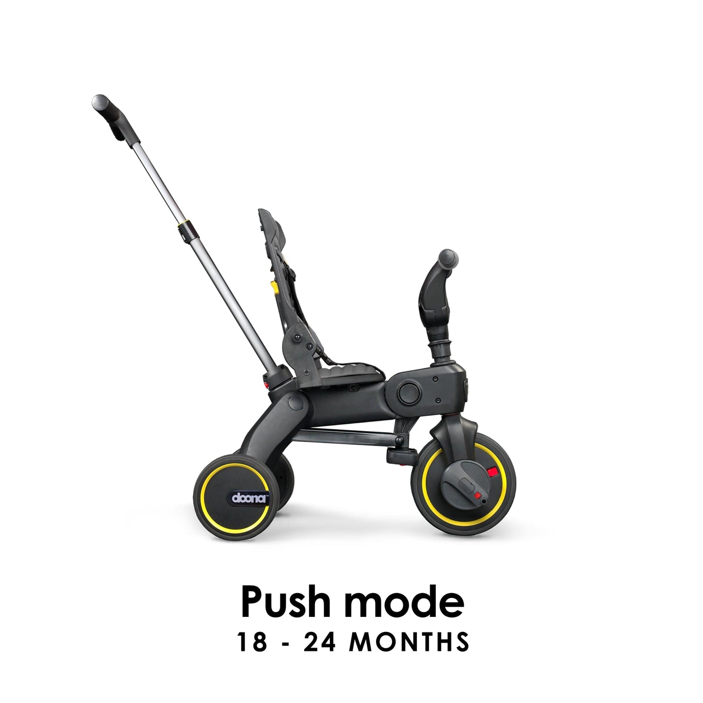 Doona Liki Trike S1 Grey Foldable Toddler Trike with Parent Push Handle