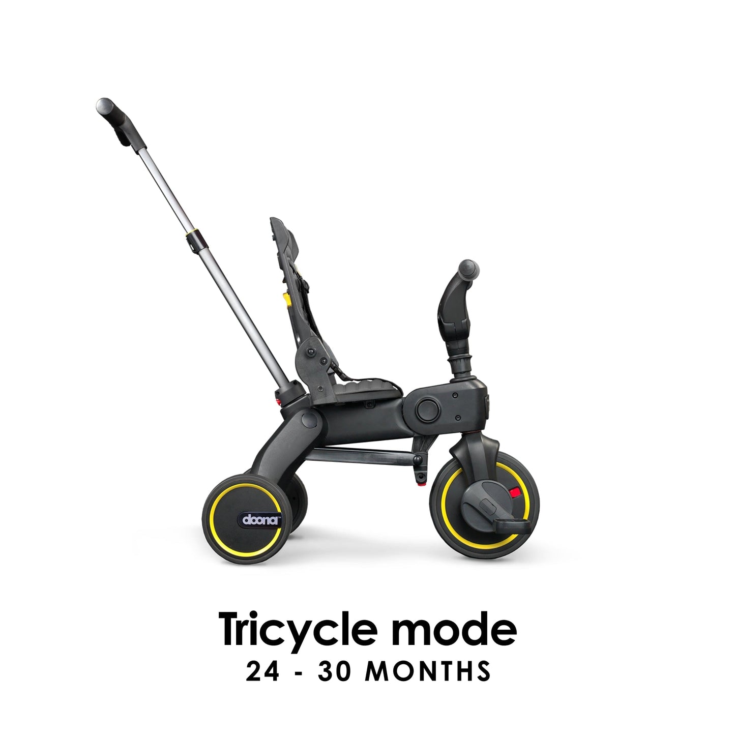 Doona Liki Trike S1 Grey Foldable Toddler Trike with Parent Push Handle