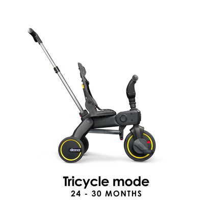 Doona Liki Trike S1 Grey Foldable Toddler Trike with Parent Push Handle