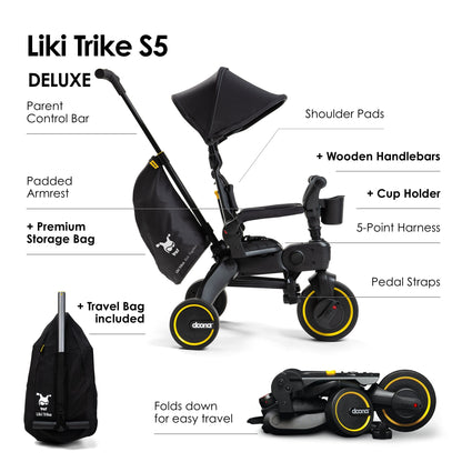 Doona Liki Trike S5 Midnight Limited Edition Foldable Toddler Trike