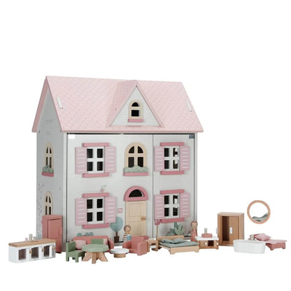 Little Dutch Pink Wooden Doll’s House with Furniture & Accessories