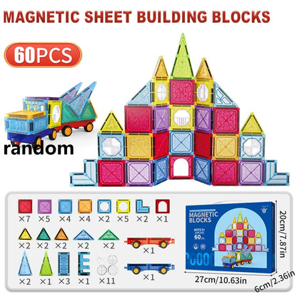 Magnetic Tiles Building Blocks for Kids Ages 3-8, Magnetic Toys for Boys and Girls, Preschool STEM Learning