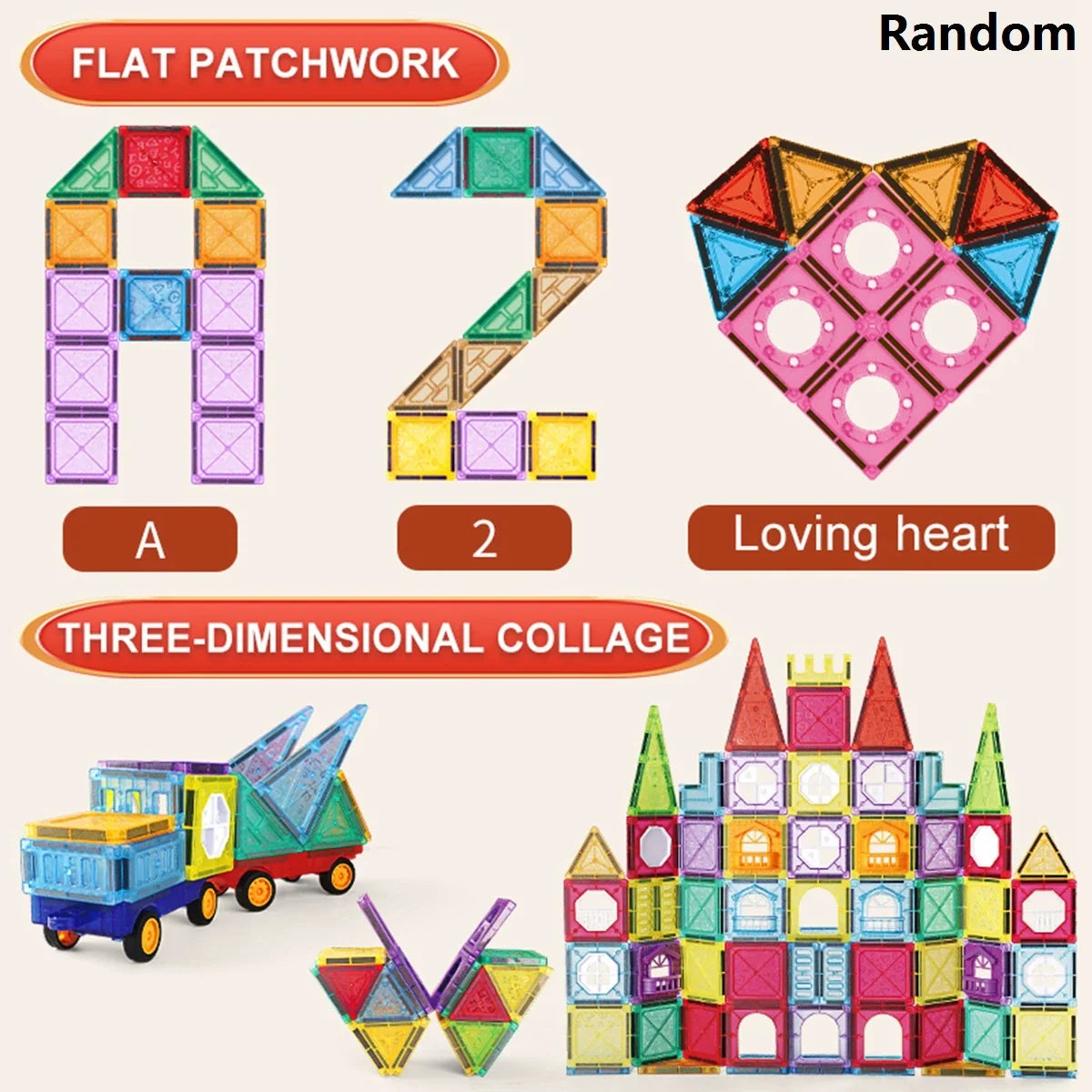 Magnetic Tiles Building Blocks for Kids Ages 3-8, Magnetic Toys for Boys and Girls, Preschool STEM Learning