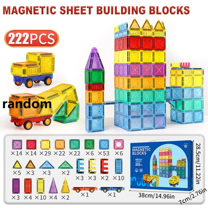 Magnetic Tiles Building Blocks for Kids Ages 3-8, Magnetic Toys for Boys and Girls, Preschool STEM Learning