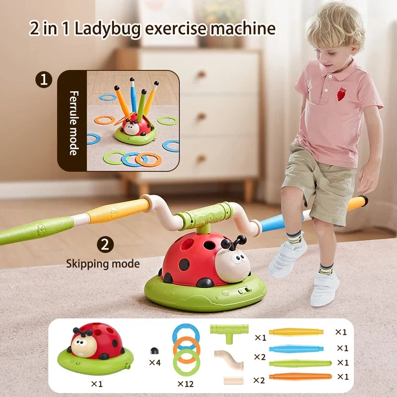Ladybug Multifunction Rope Skipping Jump Toy Educational Outdoor Game for Children Age 3+