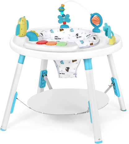 3-in-1 baby activity centre jumper and table with removable toys and 360° rotating seat