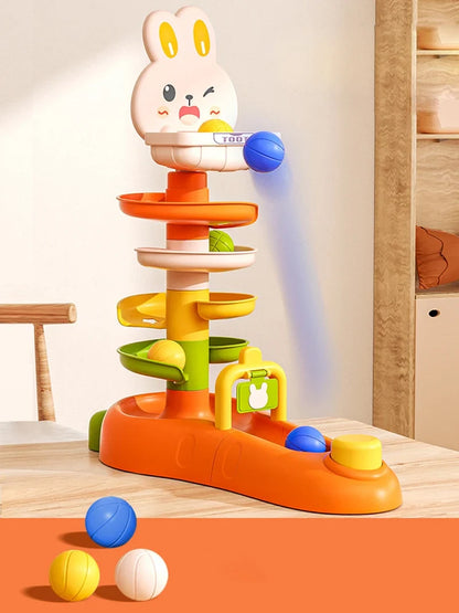Race Track Car Ramp Toy for Kids Ages 14+, Educational Gliding Track Car Park Game