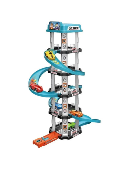 Race Track Car Ramp Toy for Kids Ages 14+, Educational Gliding Track Car Park Game