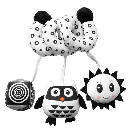 Infant Spiral Activity Toy for Car Seat & Stroller – Elephant Hanging Sensory Toy