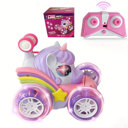2.4G Remote Control Stunt Car with LED Lights – Transforming Drift Toy Vehicle for Kids