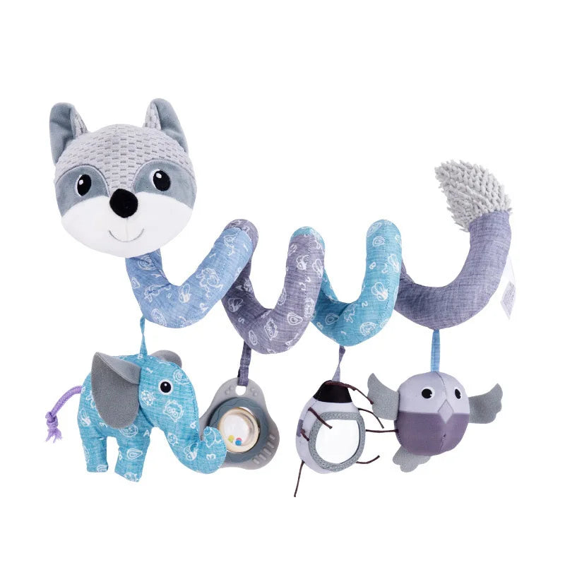 Infant Spiral Activity Toy for Car Seat & Stroller – Elephant Hanging Sensory Toy