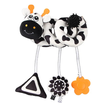 Infant Spiral Activity Toy for Car Seat & Stroller – Elephant Hanging Sensory Toy