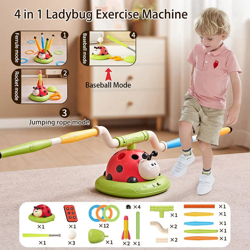 Ladybug Multifunction Rope Skipping Jump Toy Educational Outdoor Game for Children Age 3+
