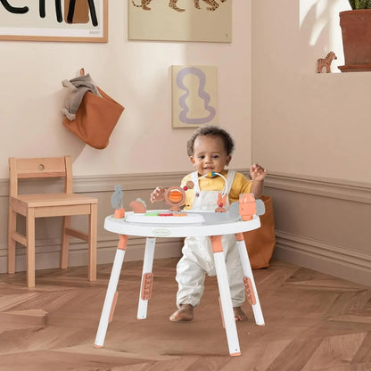 3-in-1 baby activity centre jumper and table with removable toys and 360° rotating seat