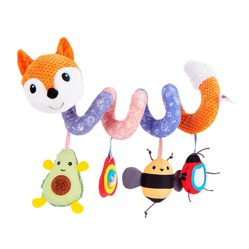 Infant Spiral Activity Toy for Car Seat & Stroller – Elephant Hanging Sensory Toy