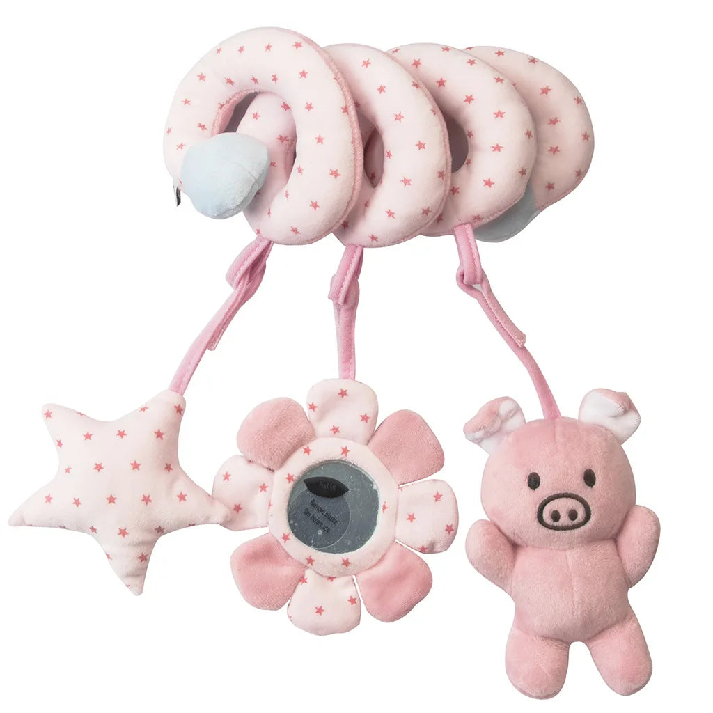 Infant Spiral Activity Toy for Car Seat & Stroller – Elephant Hanging Sensory Toy