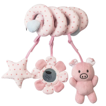 Infant Spiral Activity Toy for Car Seat & Stroller – Elephant Hanging Sensory Toy