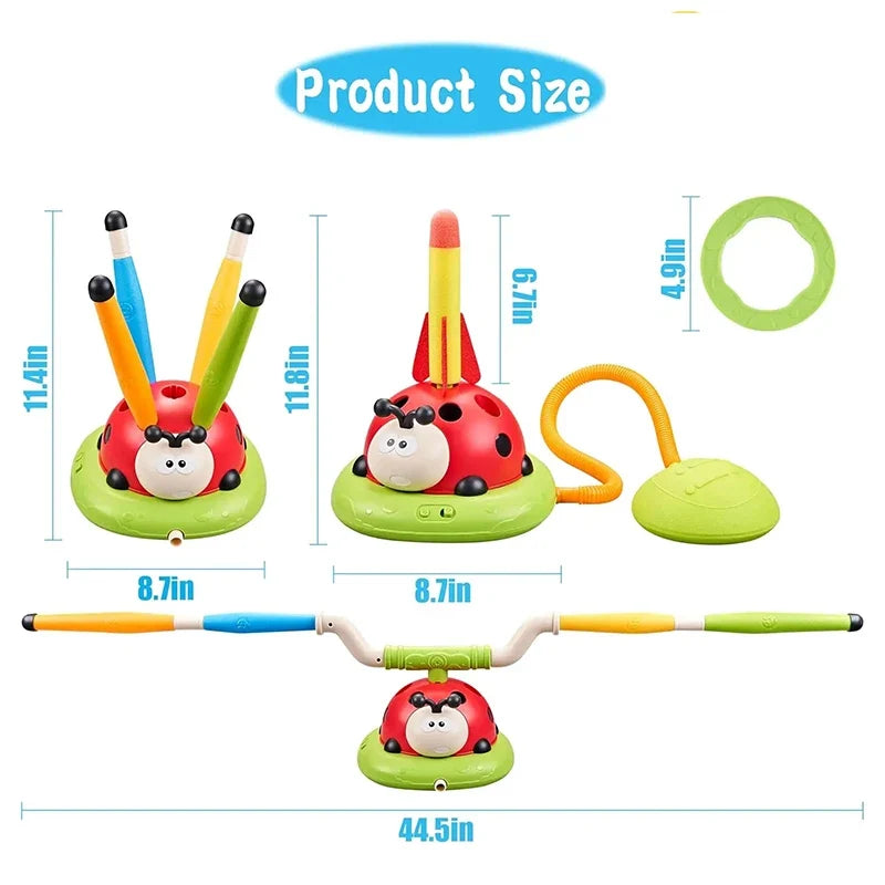 Ladybug Multifunction Rope Skipping Jump Toy Educational Outdoor Game for Children Age 3+