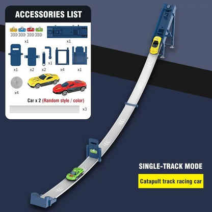 Race Track Car Ramp Toy for Kids Ages 14+, Educational Gliding Track Car Park Game