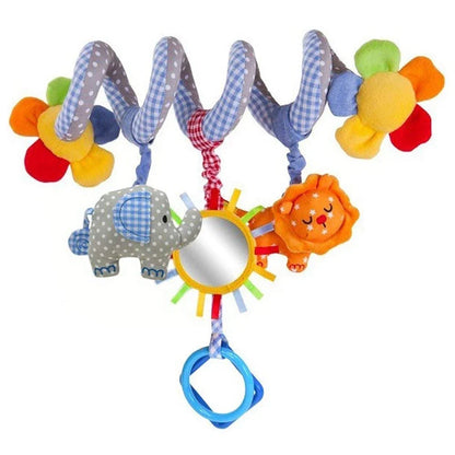 Infant Spiral Activity Toy for Car Seat & Stroller – Elephant Hanging Sensory Toy