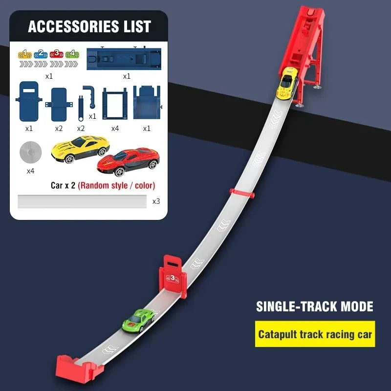 Race Track Car Ramp Toy for Kids Ages 14+, Educational Gliding Track Car Park Game