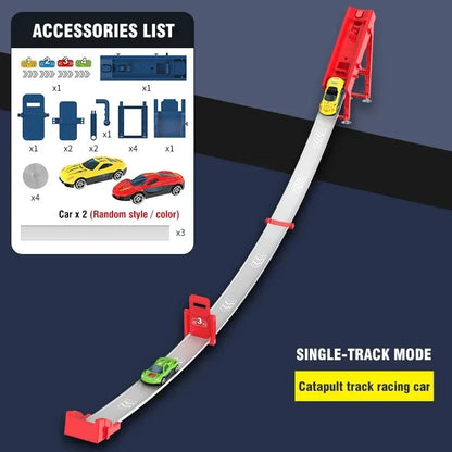 Race Track Car Ramp Toy for Kids Ages 14+, Educational Gliding Track Car Park Game