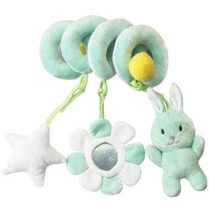 Infant Spiral Activity Toy for Car Seat & Stroller – Elephant Hanging Sensory Toy