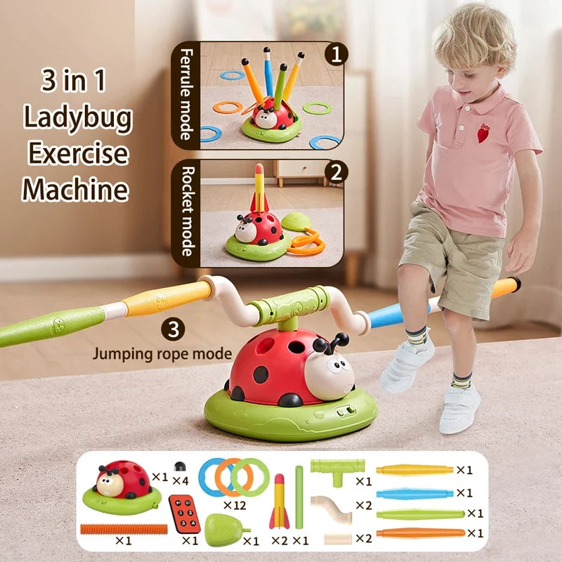 Ladybug Multifunction Rope Skipping Jump Toy Educational Outdoor Game for Children Age 3+