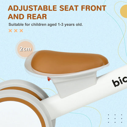 AIYAPLAY Kids Balance Bike for 1–3 Years Old with Adjustable Seat