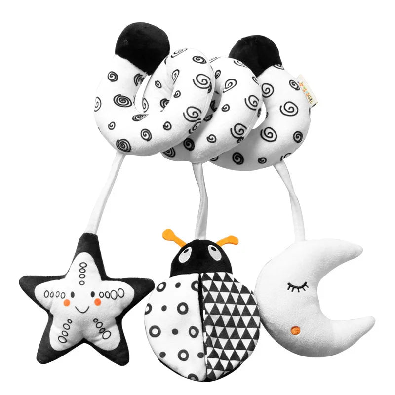 Infant Spiral Activity Toy for Car Seat & Stroller – Elephant Hanging Sensory Toy