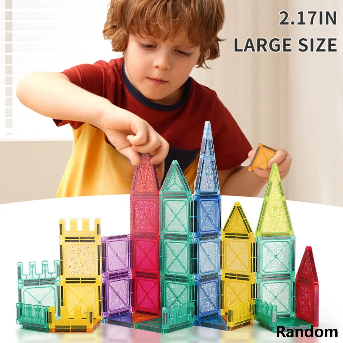 Magnetic Tiles Building Blocks for Kids Ages 3-8, Magnetic Toys for Boys and Girls, Preschool STEM Learning