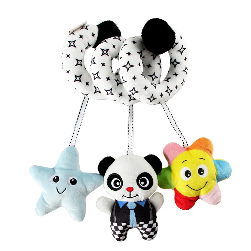 Infant Spiral Activity Toy for Car Seat & Stroller – Elephant Hanging Sensory Toy