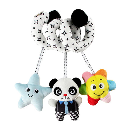 Infant Spiral Activity Toy for Car Seat & Stroller – Elephant Hanging Sensory Toy