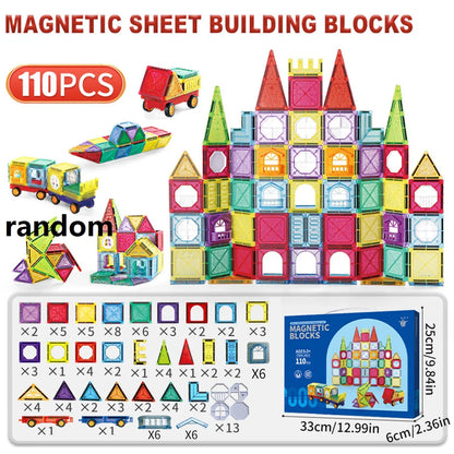 Magnetic Tiles Building Blocks for Kids Ages 3-8, Magnetic Toys for Boys and Girls, Preschool STEM Learning