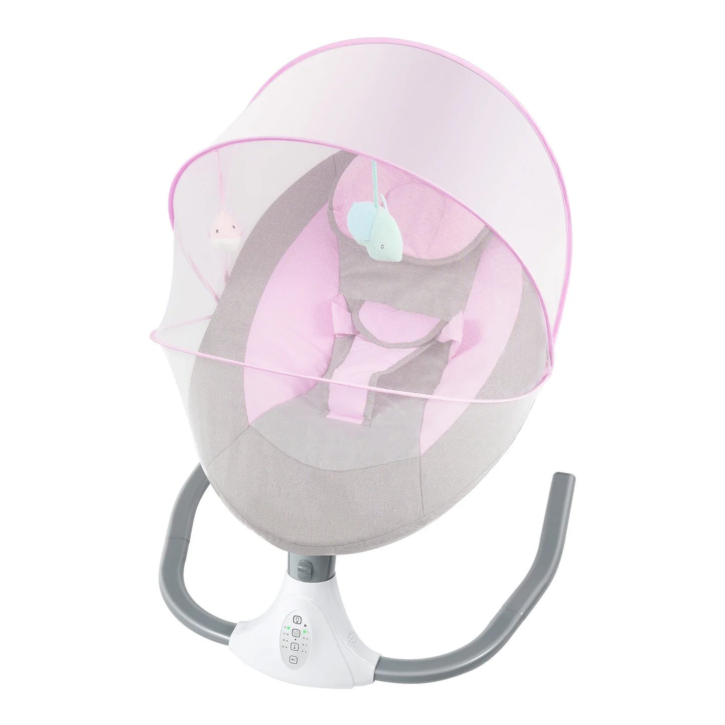 Infant baby swing with 4 speeds, 12 lullabies, 3-point harness and remote control
