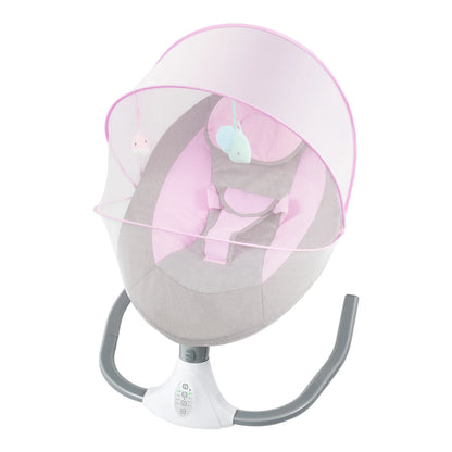 Infant baby swing with 4 speeds, 12 lullabies, 3-point harness and remote control