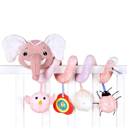 Infant Spiral Activity Toy for Car Seat & Stroller – Elephant Hanging Sensory Toy